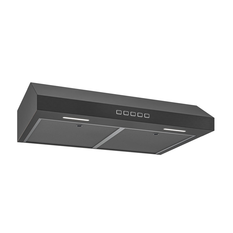 Hotte sous l'armoire Broan-NuTone de 30 pouces, ENERGY STAR, ventilateur de 350 pi³ / min maximum, acier inoxydable noir