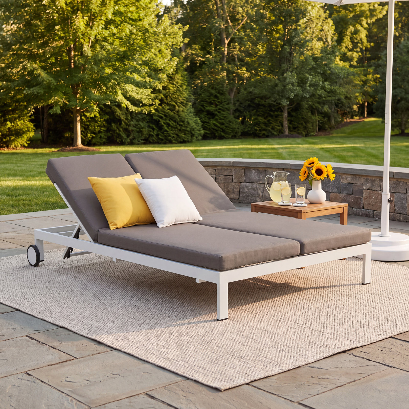Sally 53" Seat and Back Cushion, Gray
