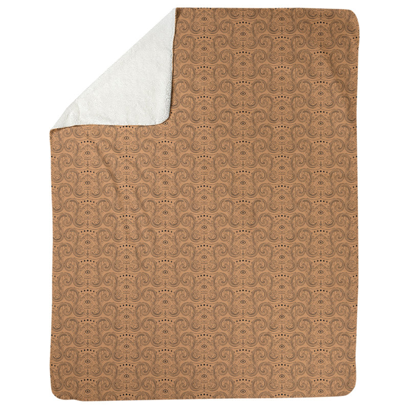Couverture pour le troisième œil Katelyn Elizabeth, l 52,5 po x L 62,5 po, Orange