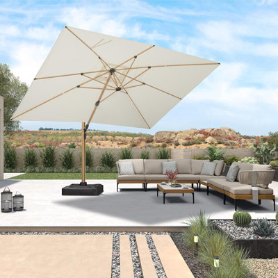 Corrigan Studio® Palace MEB 10 X 13 FT Patio Cantilever Umbrella