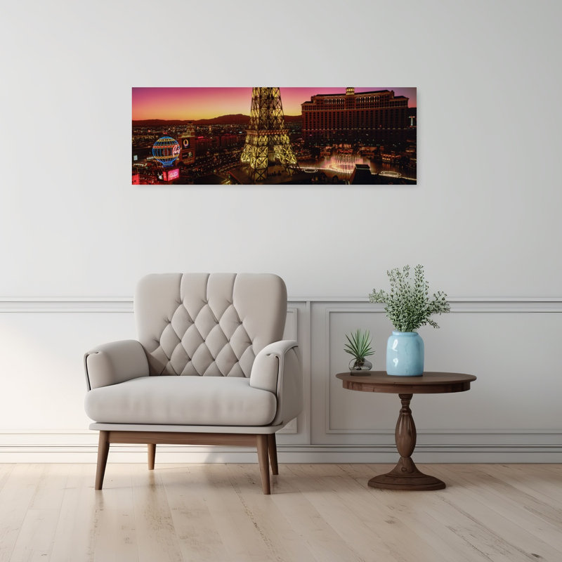 Vue en plongée d'une ville, Las Vegas, Nevada, États-Unis, H 12 po x l 36 po