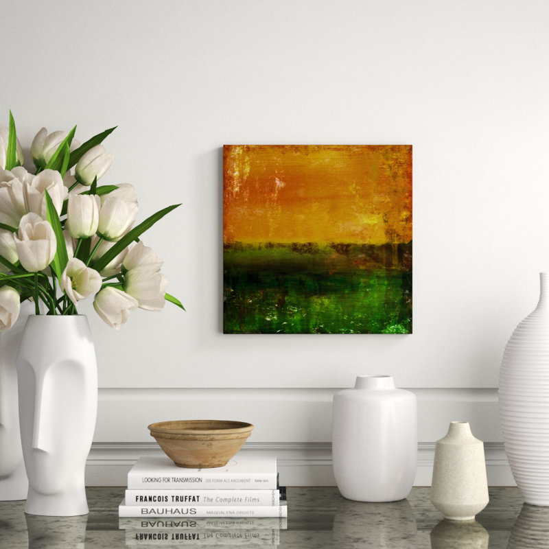 Chroma Horizons VIII Painting by Austin Beiv, Outdoor, 15" H x 15" W