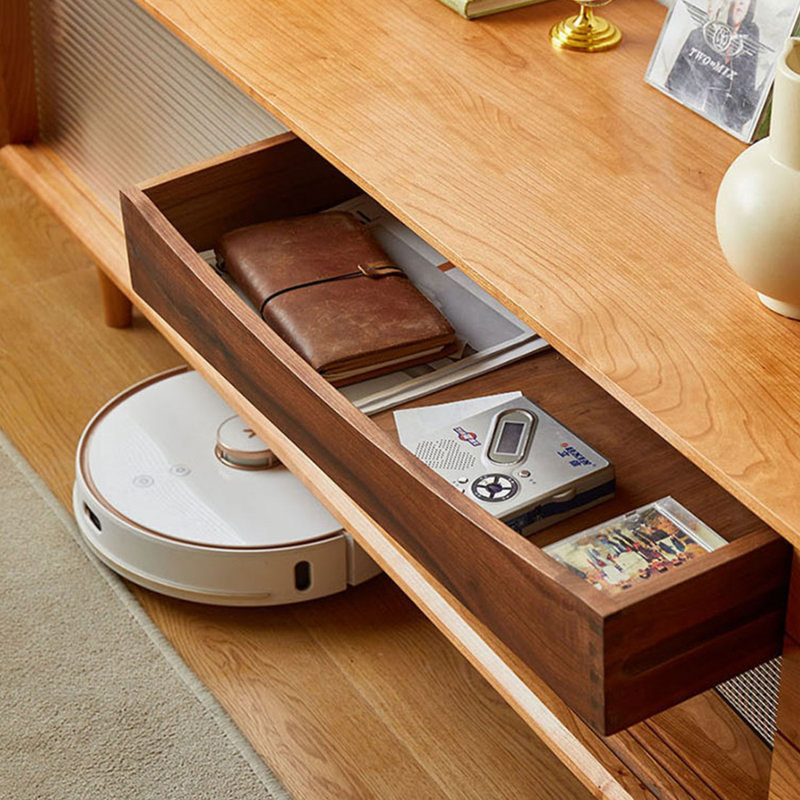 Meuble télé Modern Burlywood, H 15,75 po x L 70,87 po x l 20,08 po