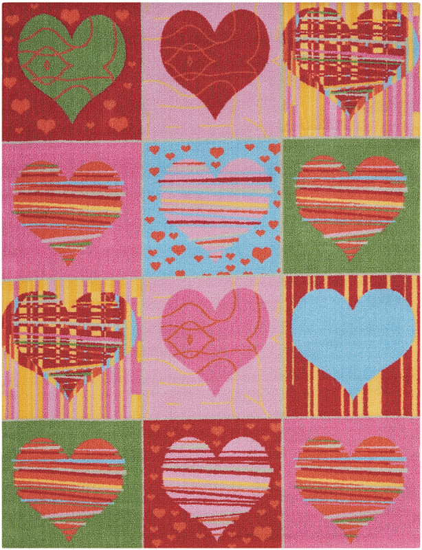 Tapis rose touffeté à la main Triston