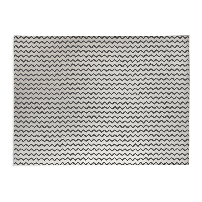 Chevron Wave Non-Slip Outdoor Rug, Rectangle 8' x 10'