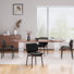 PU Leather Upholstered Dining Chair With Metal Legs