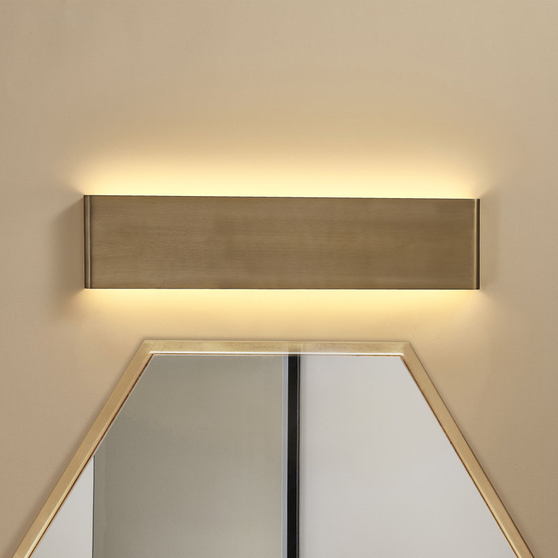 Barre d'éclairage de salle de bain 24 "à DEL à intensité variable, couleur dorée, Doré
