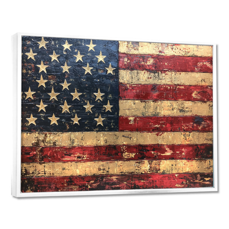 Drapeau de Moberly, drapeau des États-Unis, H 34 po x l 44 po, Impression encadrée flottante sans passe-partout, Blanc