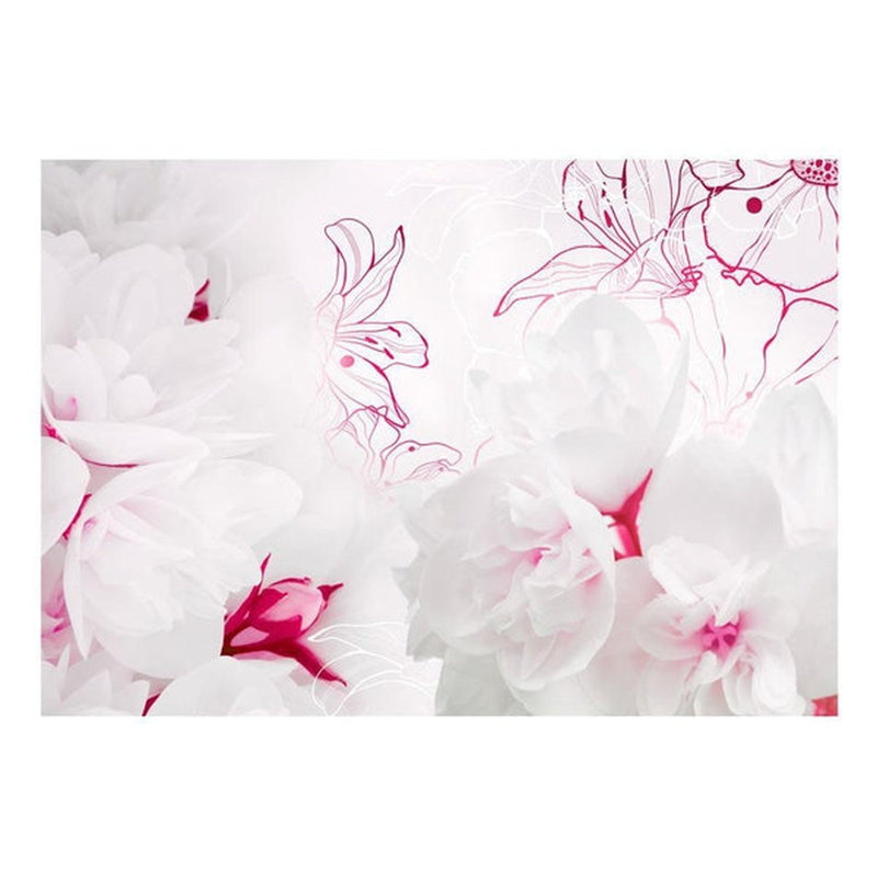 Floral Wall Mural, 82" L x 118" W