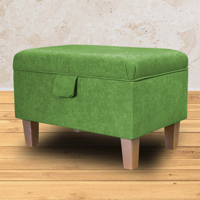 50.8cm Wide Rectangle Solid Colour Footstool Ottoman with Storage