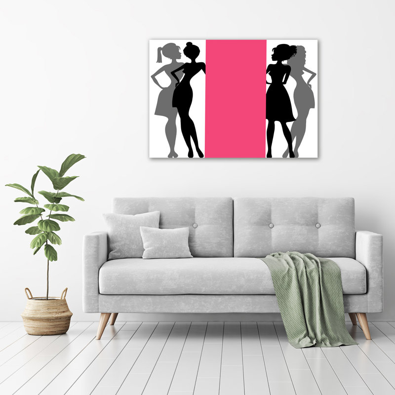 Women'S Silhouettes - Wrapped Canvas Print
