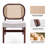 Rattan Backrest Upholstered Armchair-86885630