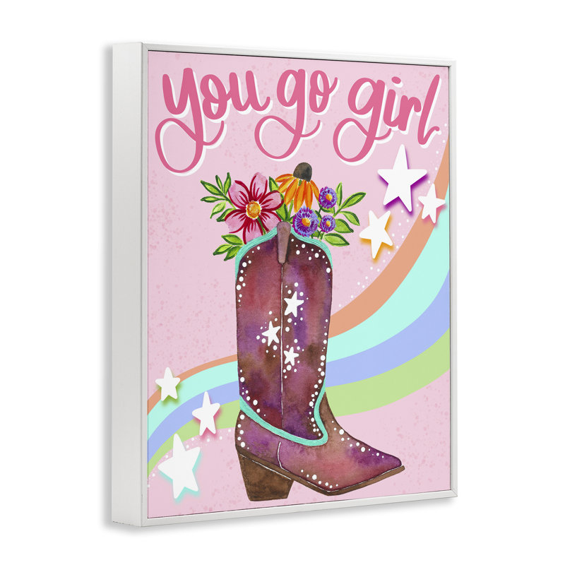 «You Go Girl», art giclée encadré par Bethany Joy Adams / Bethany Joy Art, LLC., Estampe numérique encadrée blanc bord de mer