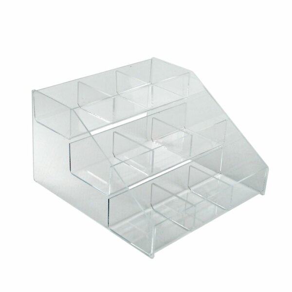 Azar Displays Clear Plastic Organizer Storage Tote Bin with Handle