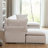 Hepworth Dejohn Corduroy Sectional Sofa With Two Ottomans-109010640-109010639