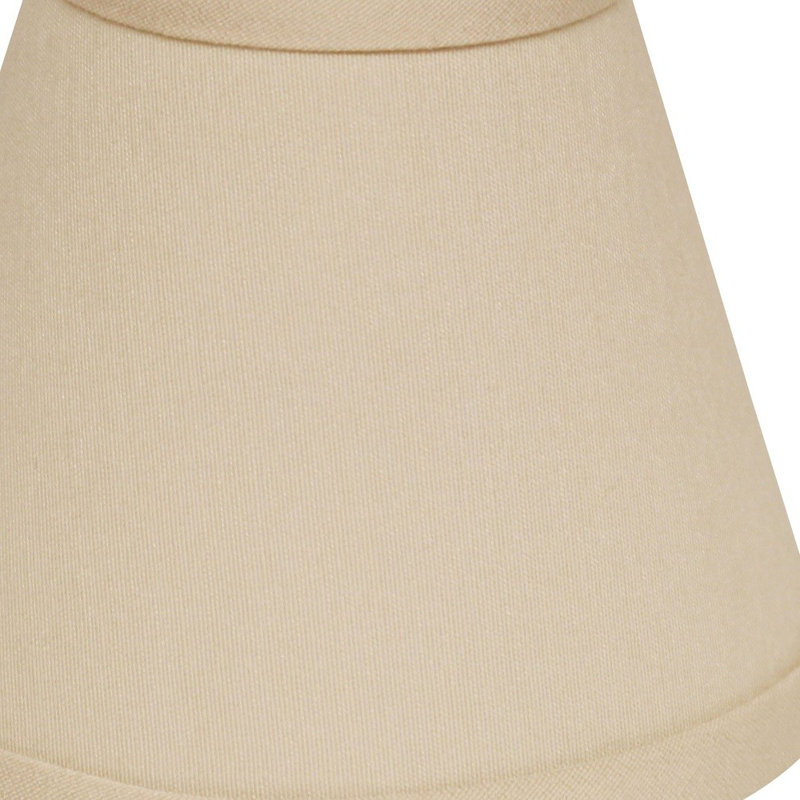 Lustre brun pâle sans abat-jour, Huître, H 4 po x l 4 po x P 4 po