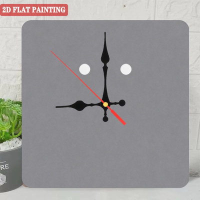 10" Square Wooden Wall Clock with Silent Quartz Movement, UV-Printed Design