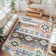 Wymond  Machine Washable Moroccan Area Rug Aztec Geometric Carpet With Non-Slip Backing