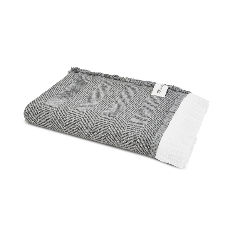 Sunbrella Eakins Throw Blanket, Pewter