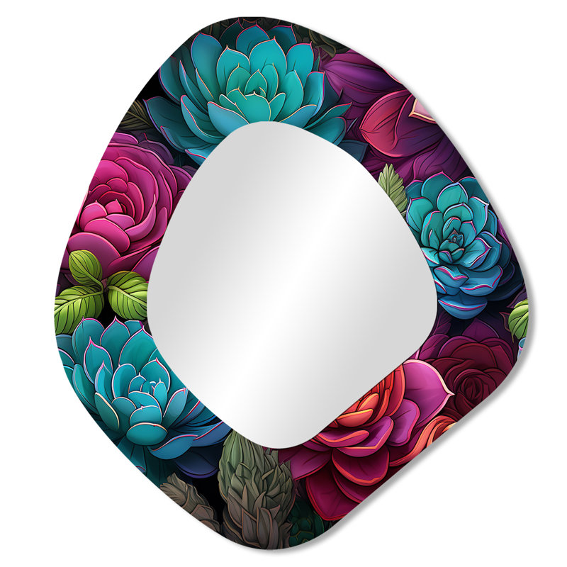 Motif botanique Neon Succulents, 28 po x 25 po