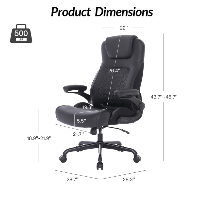 Lozhin Executive Chair with Headrest, Black
