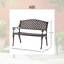 Banc d'extérieur 40,75 po L 2 places, fonte de cuivre antique, conception nattée