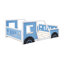Lit plateforme double classique en forme de voiture avec roues, bleu-118678355-118678358