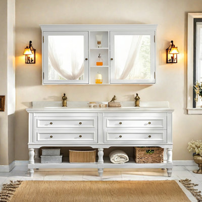 American style multifunctional bathroom cabinet