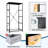 4 Drawer Dresser for Bedroom, Narrow Chest of Drawers, Wooden Top and Study Iron Frame 18"x37.5"-(WxH)