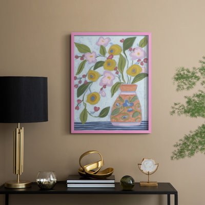 Bouquet Vibes II, reproduction encadrée - bois massif