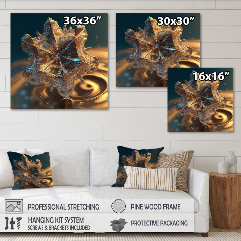 Delphinia - impression sur toile tendue, H 16 po x l 16 po x P 1 po