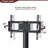 Black Multi-function TV Stand Height Adjustable Bracket Swivel 3-Tier