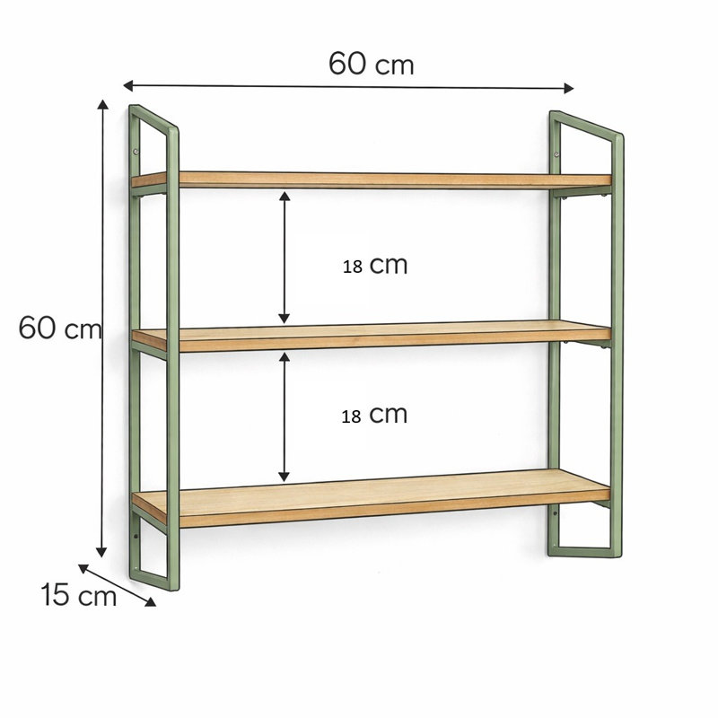 3 Piece Wall Mounted Shelving Unit