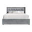 PLATE-FORME À RANGEMENT PLEIN GRAND LIT DE RANGEMENT EN VELOURS GRIS CLAIR-126672269-126672272