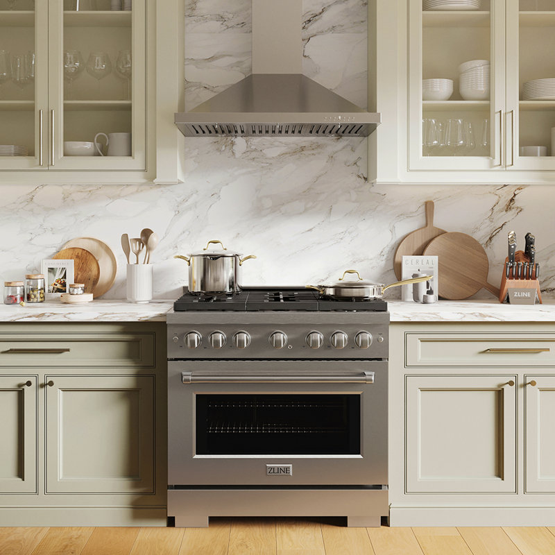 36" 400 CFM Convertible Wall Mount Range Hood, 304 Grade Stainless Steel