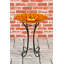 Floral Glass Solar Birdbath