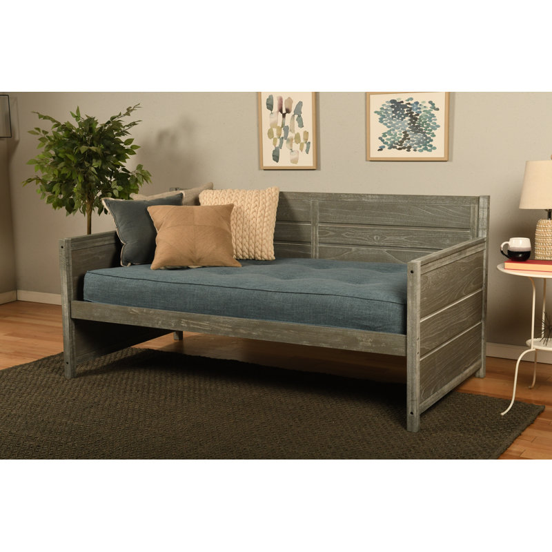 Braunste Twin MDF Wood Daybed, Mattress Not Included, Weathered Gray