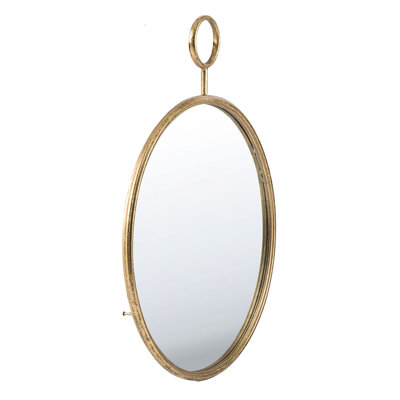 Miroir mural 22,4X28,3 pouces avec cadre en fer doré