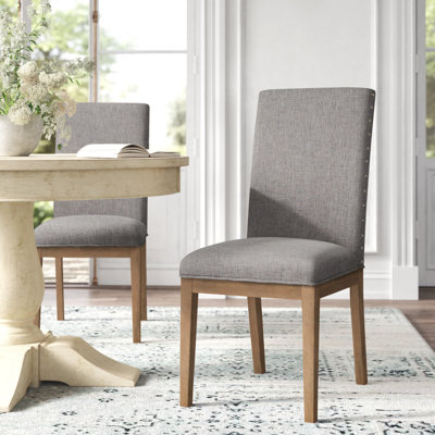 Chaise de salle à manger rembourrée en lin Irving Place Parsons