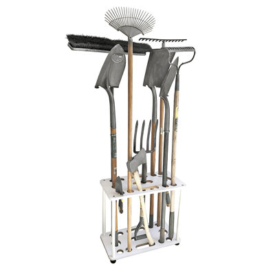 Irthlingborough 24X12X22" Long Handle Tool Organizer Garage Garden Tool Storage Rack 13-Slot Positions Janitorial