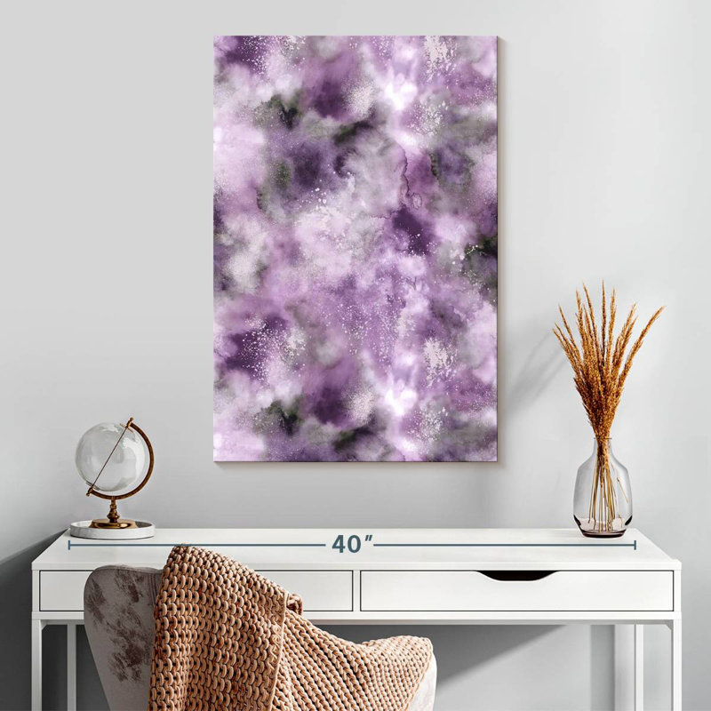Avery marbre aquarelle très mauve Peri, H 30 po x l 20 po