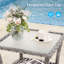 Table d'appoint d'extérieur en verre ondulé en osier pour terrasse, terrasse, jardin et pelouse-777155564