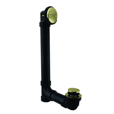 1 1-1 / 2 po x 12 po Drain de baignoire 40 pieds en ABS avec trop-plein à deux trous