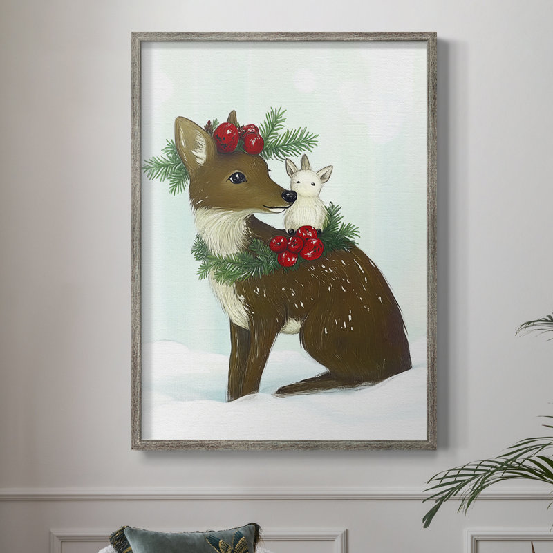 «Christmas Holiday Art XCVII», reproduction d'art encadrée - bois massif, H 11 po x l 9 po