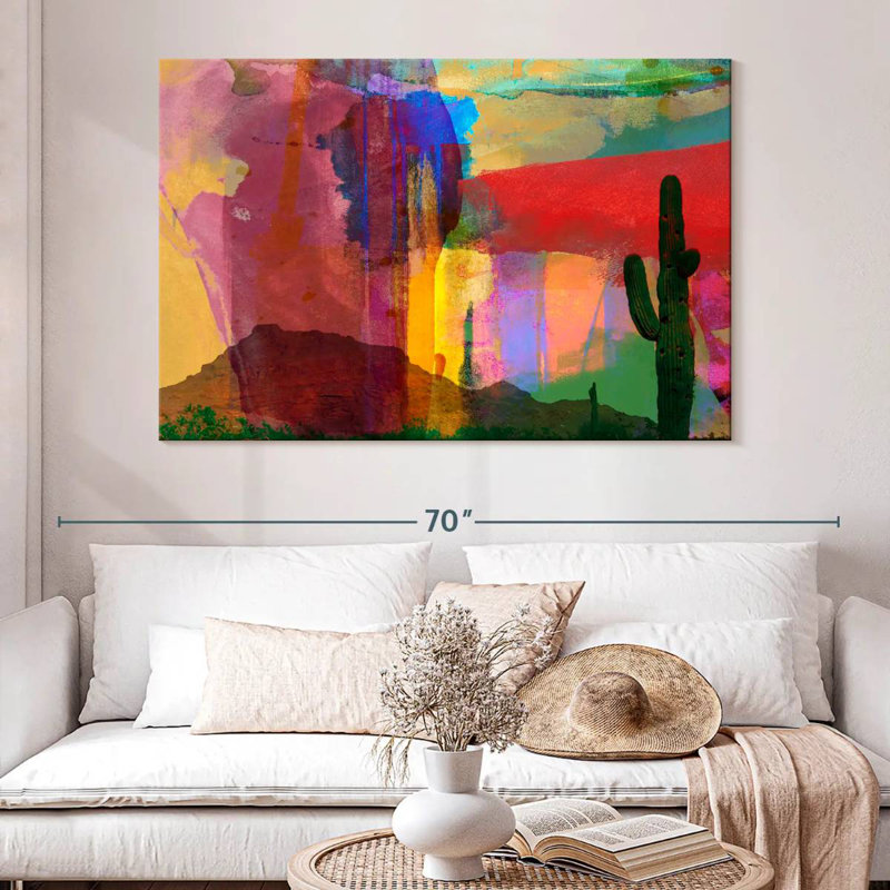Mesa abstrait, H 34 po x l 51 po