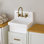 Évier utilitaire mural de 21 pouces, évier de ferme à haut dossier, lavabo de salle de bain en céramique blanche au-dessus du comptoir, cuve à lessive flottante en porcelaine pour la cuisine, la salle de bain et le garage (21,3 po x 16,2 po)