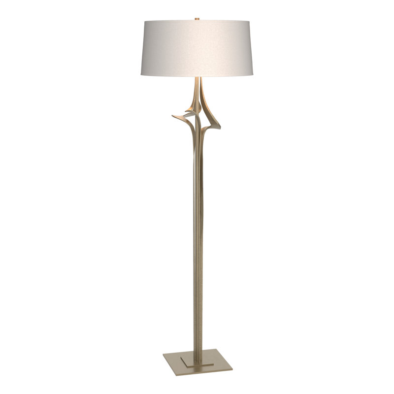 Antasia 59" Floor Lamp, Flax, Soft Gold