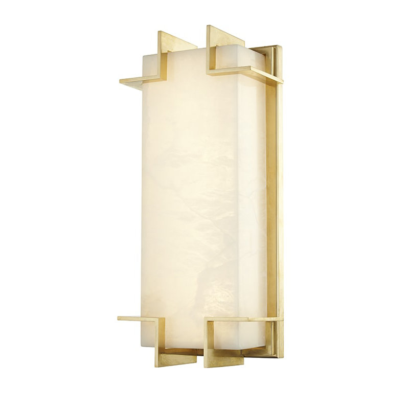 Plafonnier encastré 1 lumière Delmar, Laiton vieilli