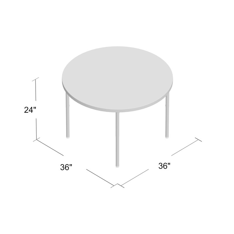 Table d'activité à hauteur réglable MG, H 24 po x L 36 po x l 36 po, Chêne solaire