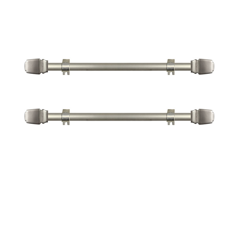 Tringle à rideaux simple réglable 12 "à 20" Damany, Nickel satiné